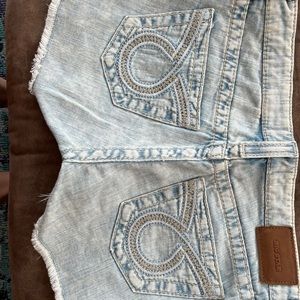 Big Star light wash shorts.